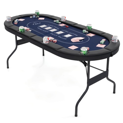 Player foldable poker table - 8,