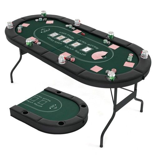 Costway foldable poker table - table, 8