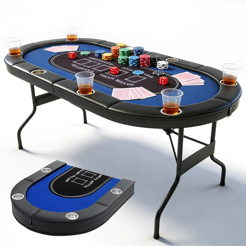 Oval poker table - 72", table,