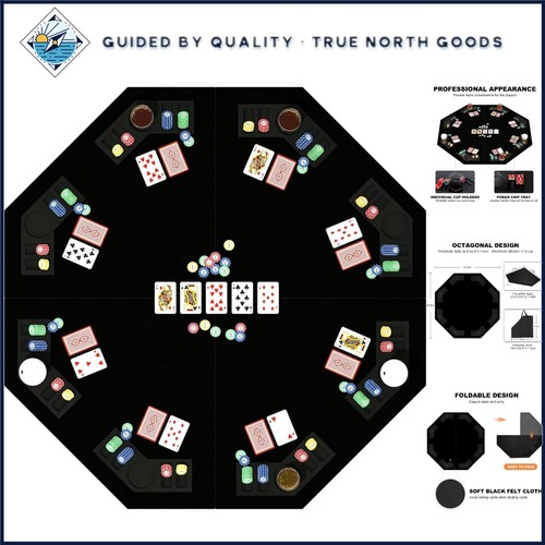Inch foldable poker table - inch,