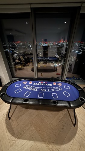 Player folding poker - player, table
