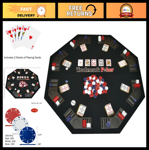 Foldable poker table topper - poker,