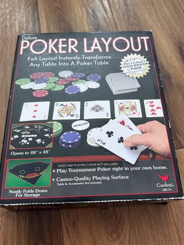 Deluxe poker layout felt table - deluxe,