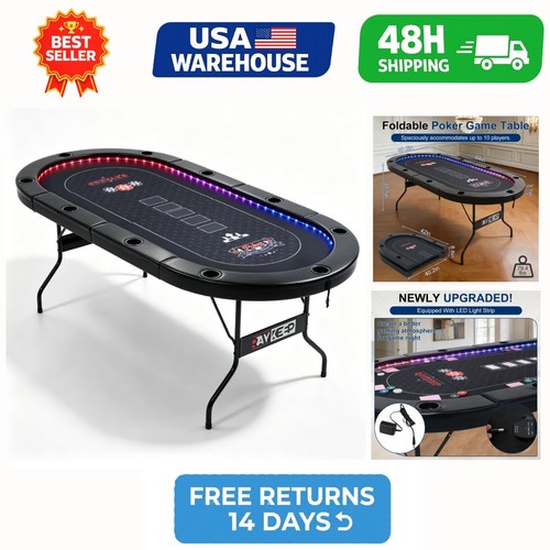 84in led poker - led, table