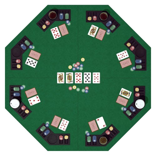 Inch foldable poker - inch, table