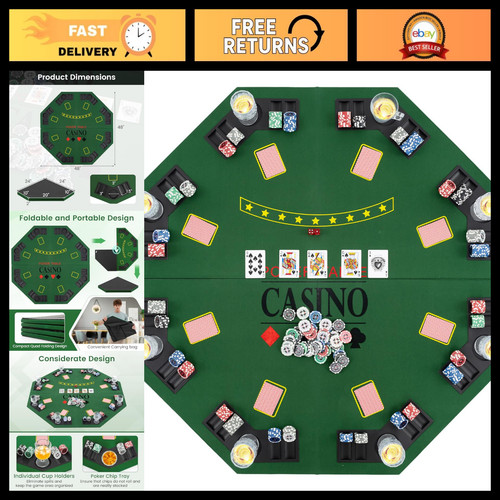 Foldable poker table top - poker,