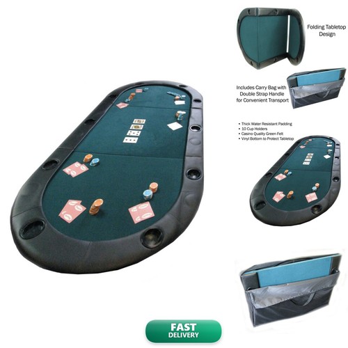 Foldable poker table top - top,