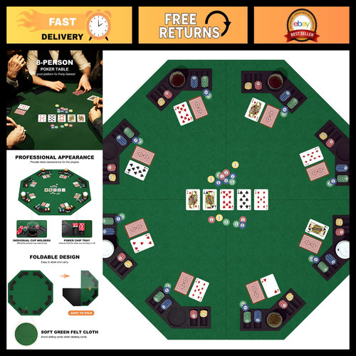 Foldable octagon poker - foldable,