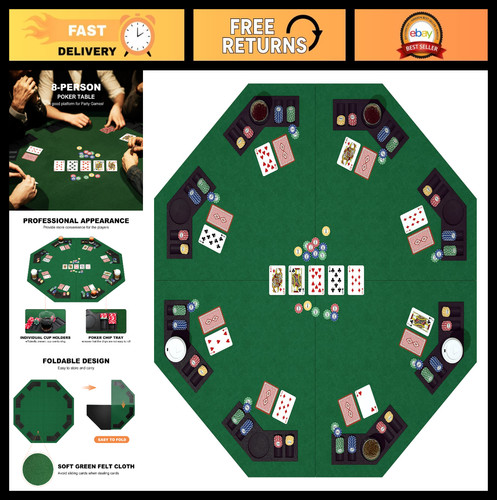 Foldable octagon poker - foldable,