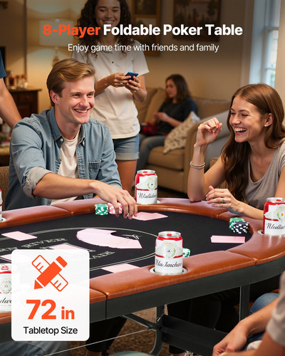 Vevor foldable poker table - poker, table,