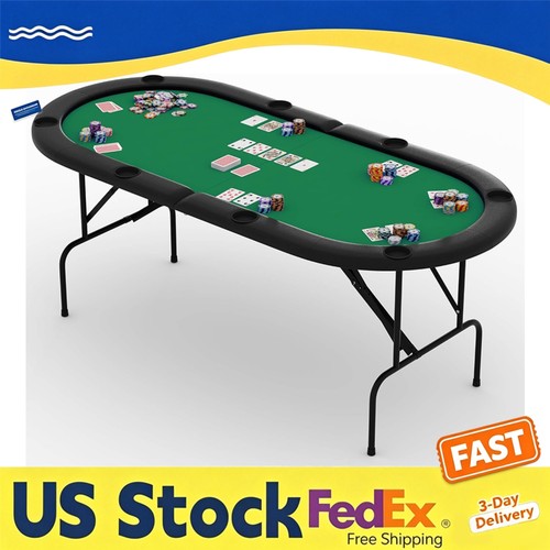 Oval foldable poker table - foldable,