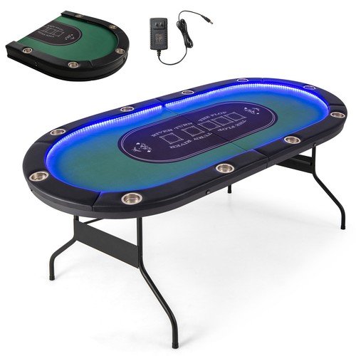 Foldable player poker table - foldable, 10