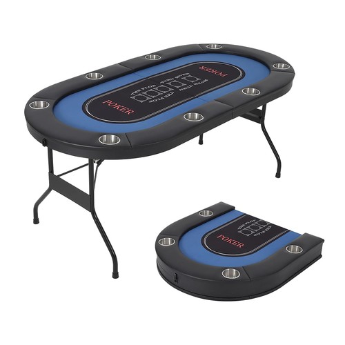 Player foldable poker table - 8,