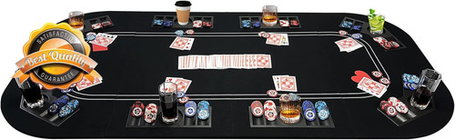 Foldable poker table top with - poker,